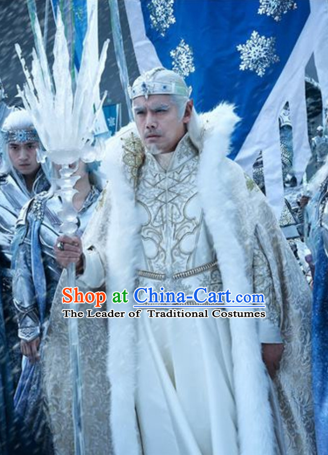 Ice Fantasy Emperor Hanfu Style Costumes Complete Set for Men