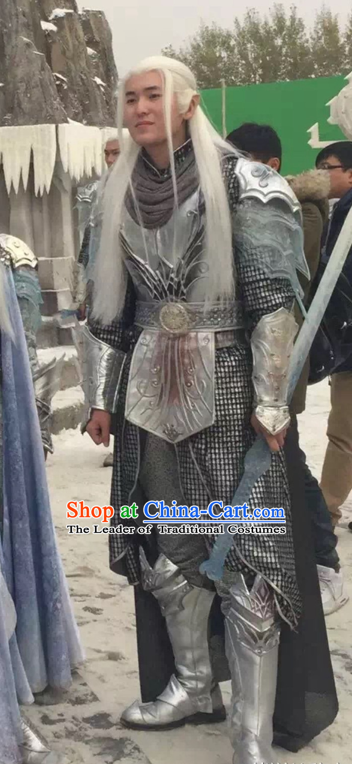 Ice Fantasy Prince Drama Costumes Complete Set for Men