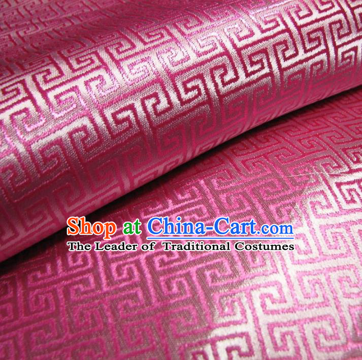 Chinese Traditional Royal Palace Pattern Design Pink Brocade Fabric Ancient Costume Tang Suit Cheongsam Hanfu Material