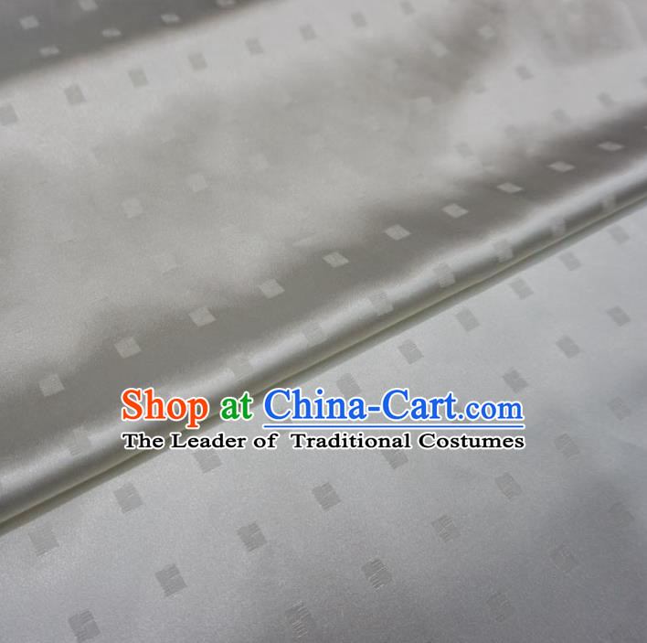 Chinese Traditional Palace Pattern Hanfu White Brocade Fabric Ancient Costume Tang Suit Cheongsam Material