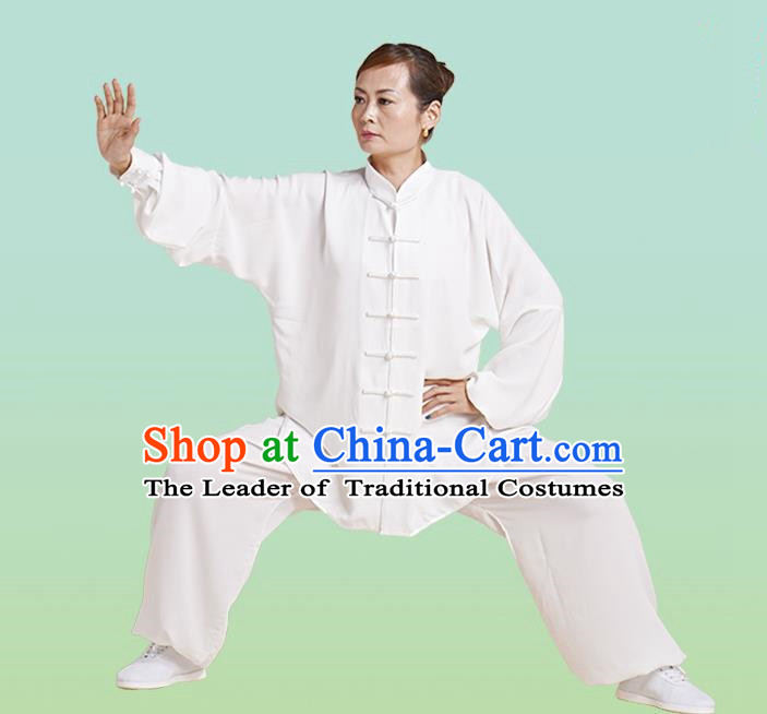 Top Grade Chinese Linen Kung Fu Costume, China Traditional Martial Arts Kung Fu Training Uniform Wushu Clothing for Women
