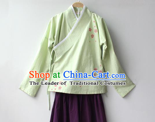 Traditional Chinese Ancient Ming Dynasty Princess Hanfu Costume Embroidered Blouse for Women