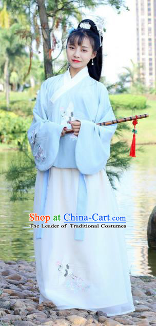 Traditional Chinese Ancient Ming Dynasty Princess Hanfu Embroidered Costume for Women