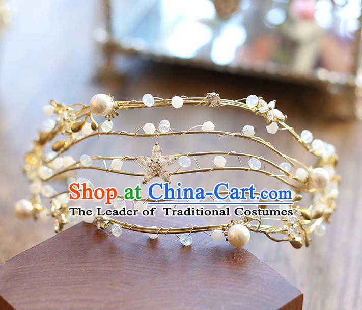 Chinese Traditional Bride Hair Jewelry Accessories Wedding Baroque Retro Hair Clasp for Women