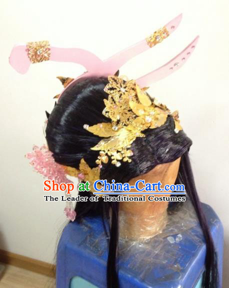 Chinese Traditional Ancient Fairy Princess Hair Accessories Handmade Hairpins Complete Set for Women