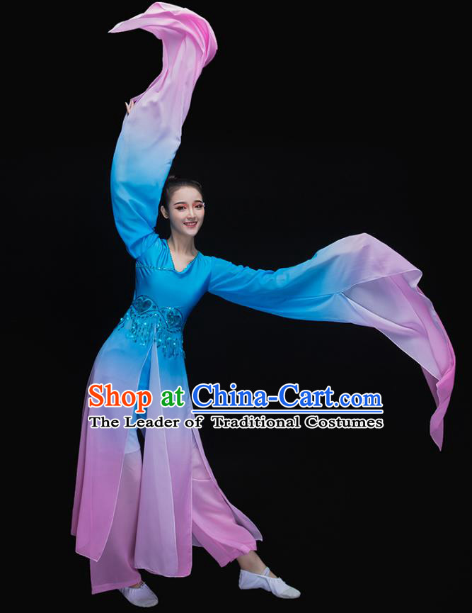 Traditional Chinese Yangge Fan Dancing Costume Modern Dance Dress Clothing