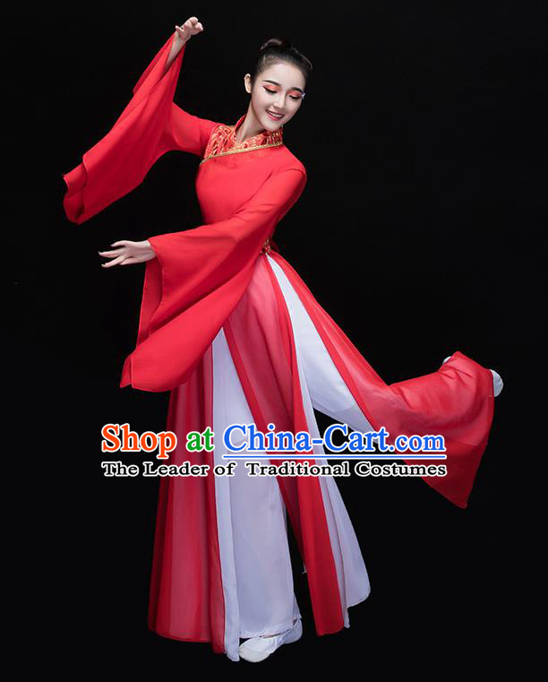 Traditional Chinese Yangge Fan Dancing Costume Modern Dance Dress Clothing