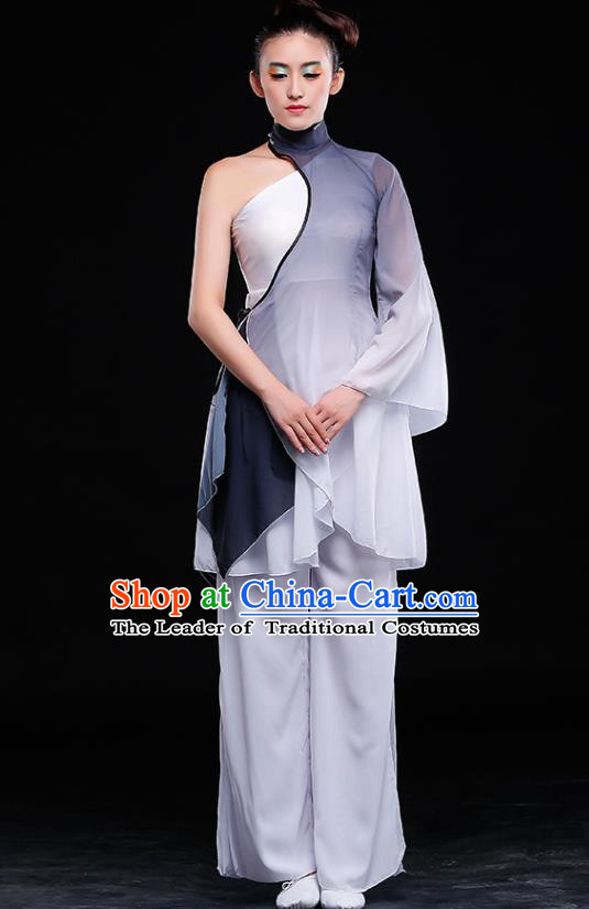 Traditional Chinese Yangge Fan Dancing Costume Modern Dance Dress Clothing