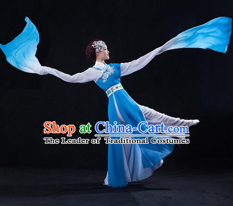 Traditional Chinese Yangge Fan Dancing Costume Modern Dance Dress Clothing