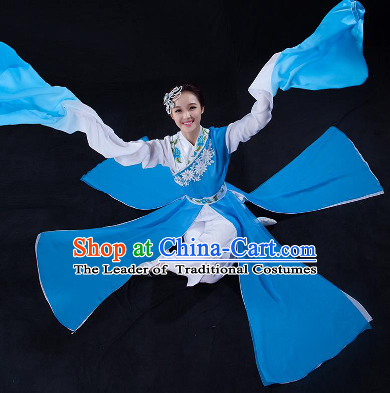 Traditional Chinese Yangge Fan Dancing Costume Modern Dance Dress Clothing