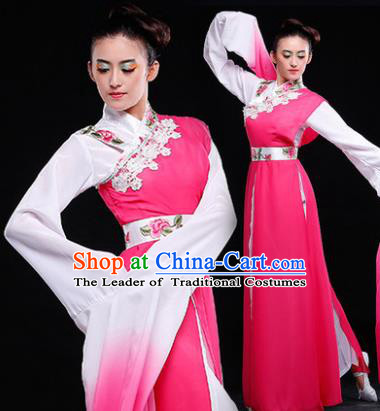 Traditional Chinese Yangge Fan Dancing Costume Modern Dance Dress Clothing