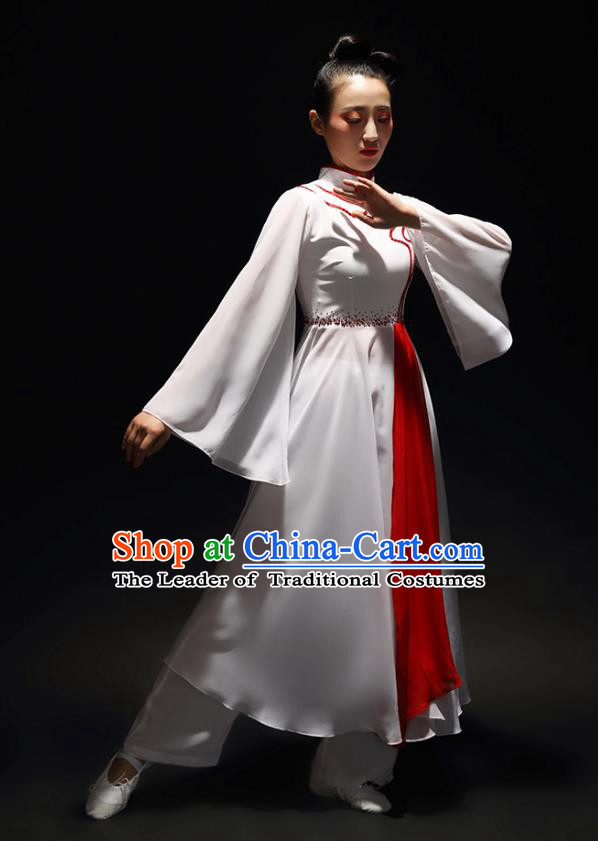 Traditional Chinese Yangge Fan Dancing Costume Modern Dance Dress Clothing