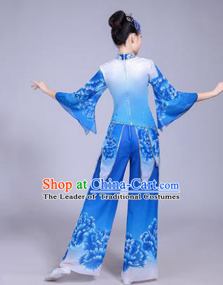 Traditional Chinese Yangge Fan Dancing Costume Classical Dance Modern Dance Dress Clothing