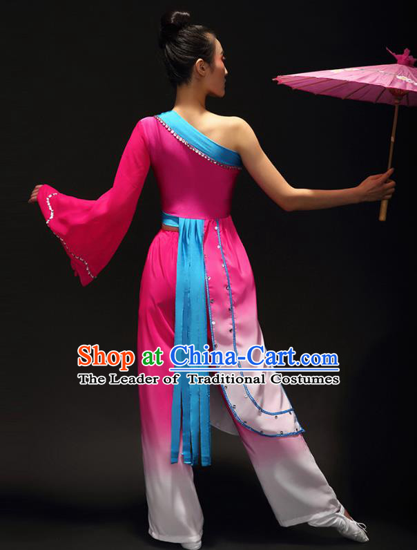 Traditional Chinese Yangge Fan Dancing Costume Modern Dance Dress Clothing