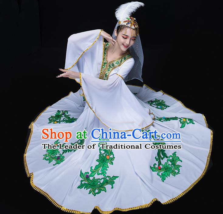 Traditional Chinese Yangge Fan Dancing Costume Modern Dance Dress Clothing