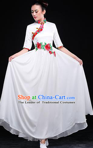 Traditional Chinese Yangge Fan Dancing Costume Modern Dance Dress Clothing