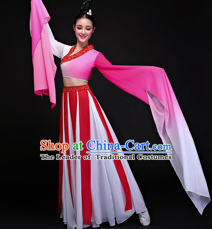 Traditional Chinese Yangge Fan Dancing Costume Modern Dance Dress Clothing