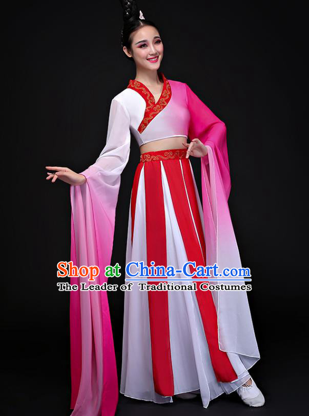 Traditional Chinese Yangge Fan Dancing Costume Modern Dance Dress Clothing