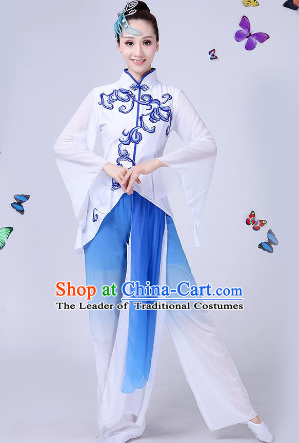 Traditional Chinese Yangge Fan Dancing Costume Classical Dance Modern Dance Dress Clothing