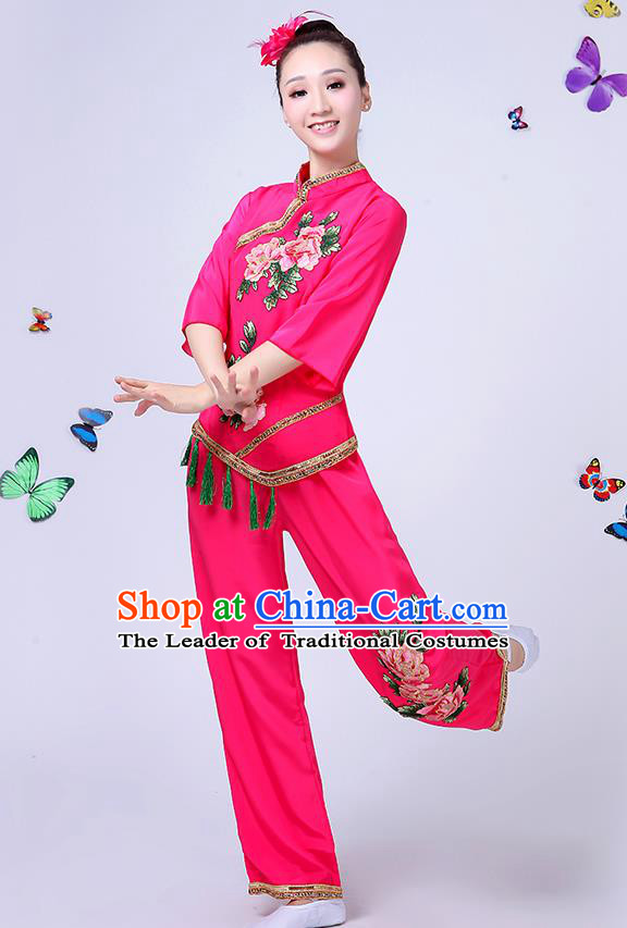 Traditional Chinese Yangge Fan Dancing Costume Classical Dance Modern Dance Dress Clothing