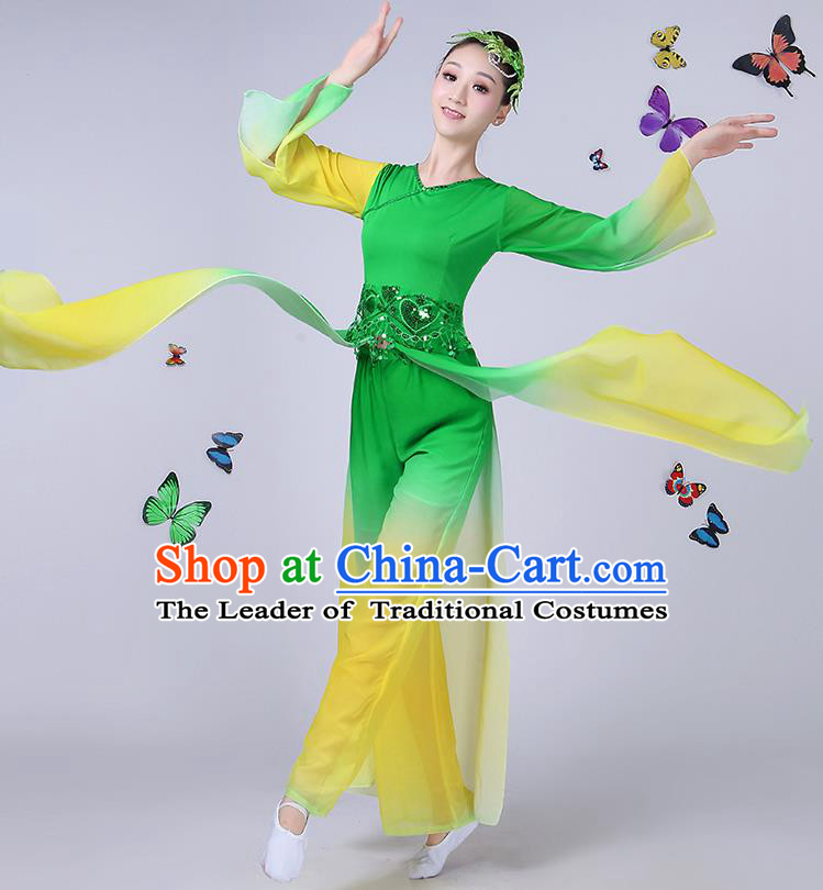 Traditional Chinese Yangge Fan Dancing Costume Classical Dance Modern Dance Dress Clothing