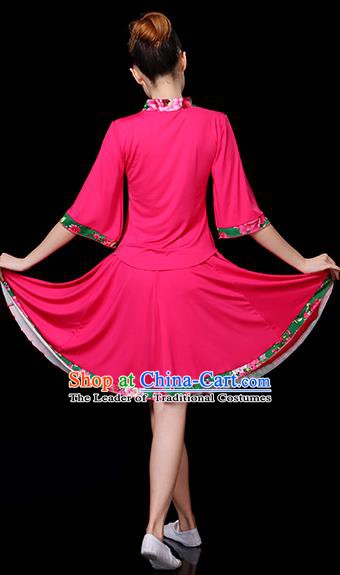 Traditional Chinese Yangge Fan Dancing Costume Classical Dance Modern Dance Dress Clothing