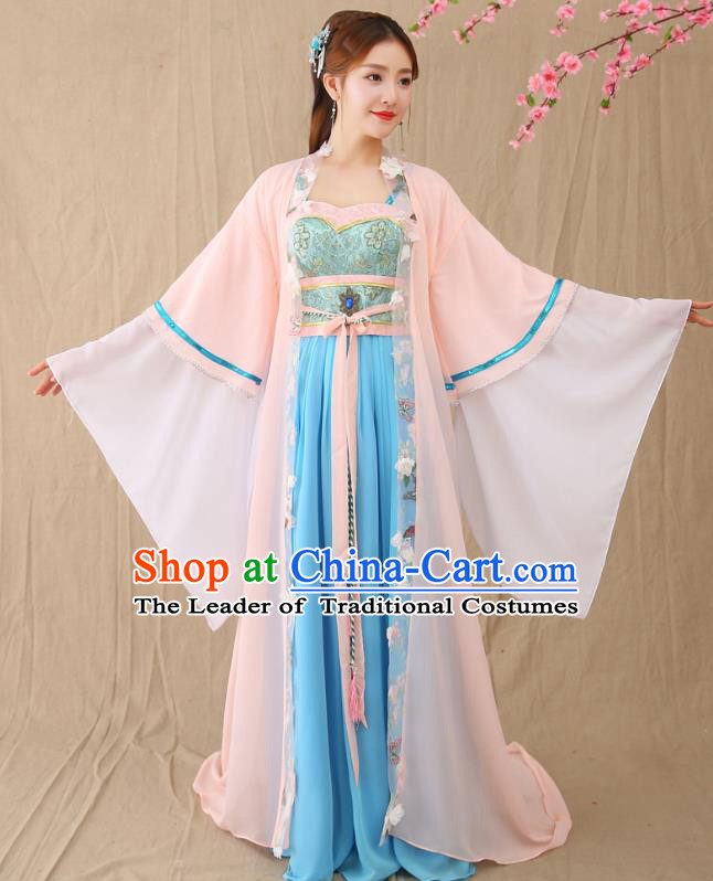 Traditional Chinese Tang Dynasty Imperial Princess Costume, China Ancient Palace Lady Hanfu Clothing for Women