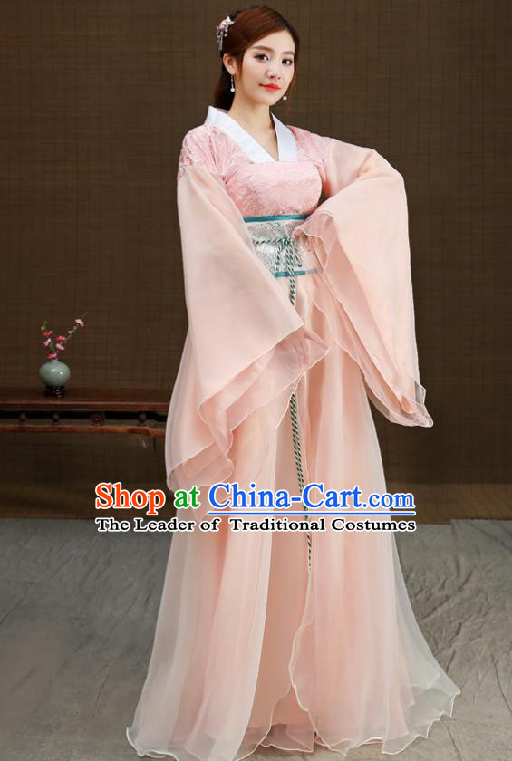 Traditional Chinese Han Dynasty Palace Lady Costume, China Ancient Princess Hanfu Clothing for Women