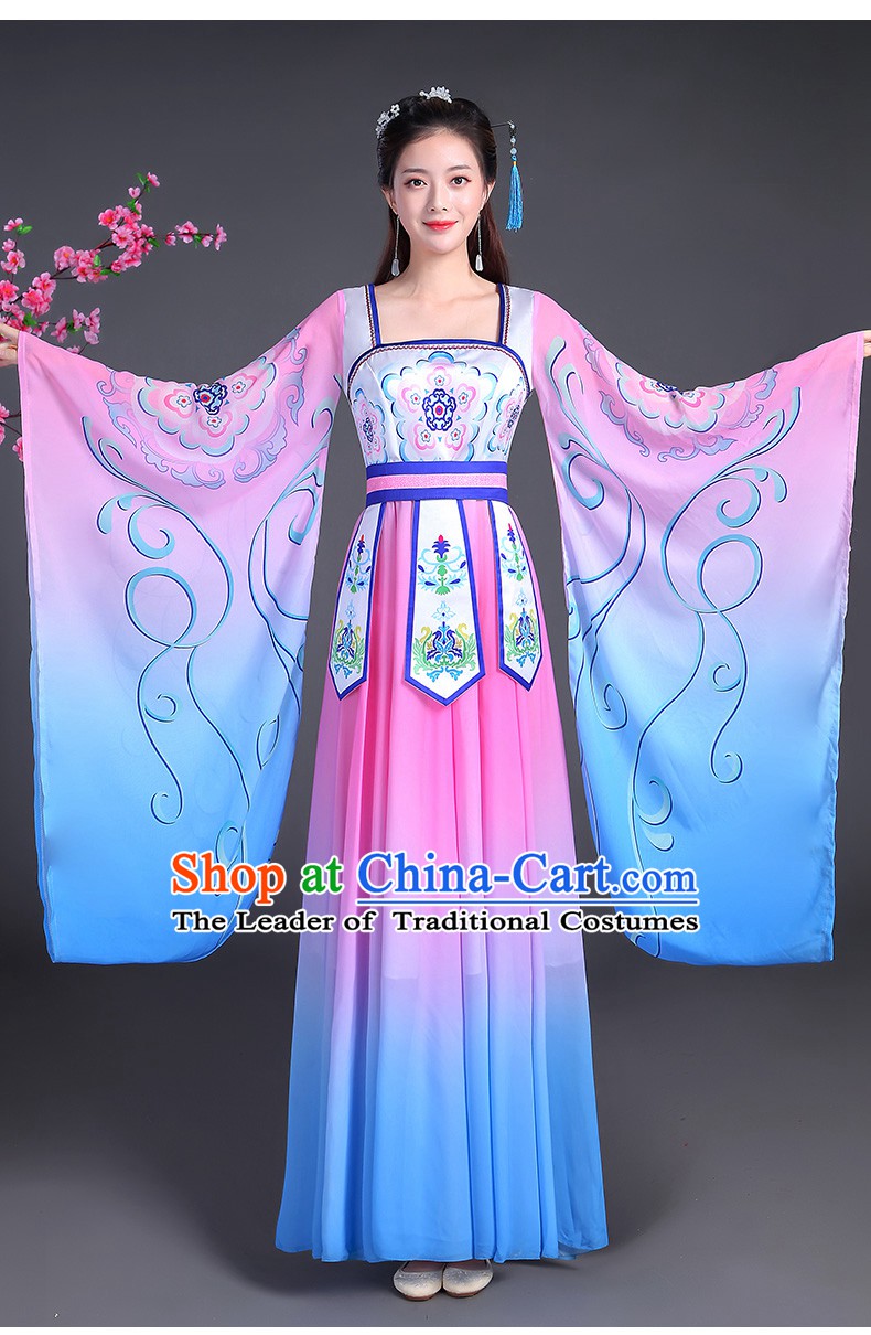 Tang Dynasty Palace Dancer Beauty Maid Wide Sleeve Dance Costume