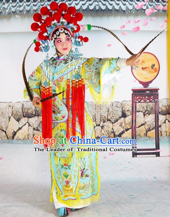 Traditional China Beijing Opera Costume Gifted Scholar Embroidered Robe and Hat Ancient Chinese Peking Opera Embroidery Clothing