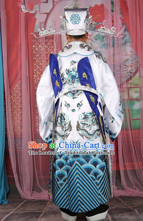 Traditional China Beijing Opera Costume Gifted Scholar Embroidered Robe and Hat Ancient Chinese Peking Opera Embroidery Clothing