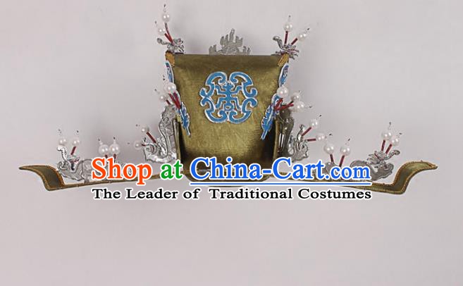 Traditional China Beijing Opera Costume Gifted Scholar Embroidered Robe and Hat Ancient Chinese Peking Opera Embroidery Clothing