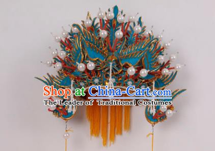 Asian Chinese Beijing Opera Imperial Empress Phoenix Coronet, Traditional China Peking Opera Actress Bride Headwear