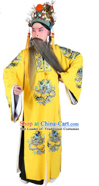 Chinese Beijing Opera Royal Highness Costume Embroidered Robe, China Peking Opera Prime Minister Embroidery Gwanbok Clothing