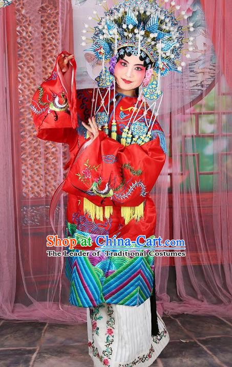 Chinese Beijing Opera Actress Imperial Concubine Embroidered Costume, China Peking Opera Young Lady Embroidery Clothing