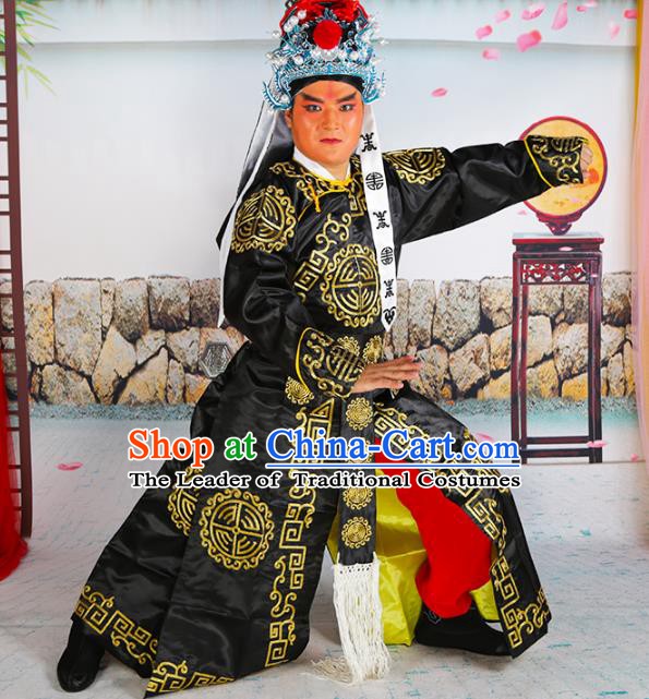 Traditional China Beijing Opera Costume Gifted Scholar Embroidered Robe and Hat Ancient Chinese Peking Opera Embroidery Clothing