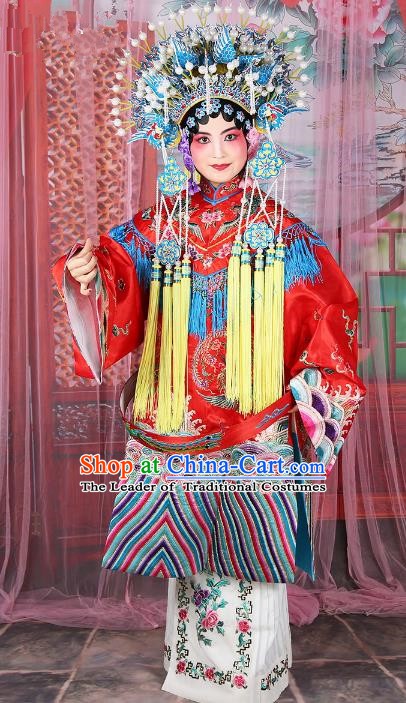 Chinese Beijing Opera Actress Imperial Concubine Embroidered Costume, China Peking Opera Young Lady Embroidery Clothing