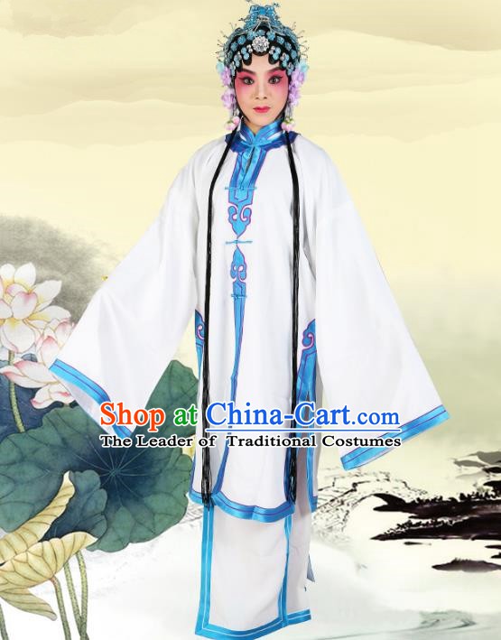 Traditional China Beijing Opera Costume Gifted Scholar Embroidered Robe and Hat Ancient Chinese Peking Opera Embroidery Clothing
