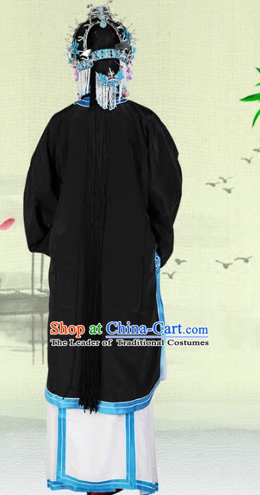 Traditional China Beijing Opera Costume Gifted Scholar Embroidered Robe and Hat Ancient Chinese Peking Opera Embroidery Clothing