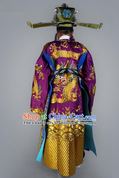 Traditional China Beijing Opera Costume Gifted Scholar Embroidered Robe and Hat Ancient Chinese Peking Opera Embroidery Clothing