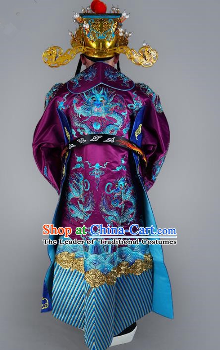 Traditional China Beijing Opera Costume Gifted Scholar Embroidered Robe and Hat Ancient Chinese Peking Opera Embroidery Clothing