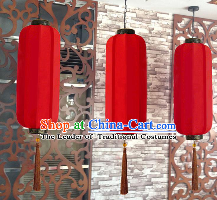 Traditional Chinese Handmade Red Silk Palace Lantern China Ceiling Palace Lamp