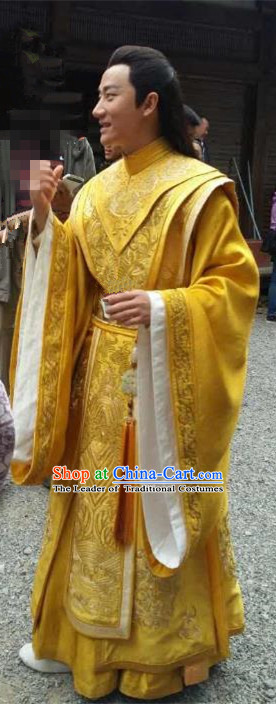 Traditional Ancient Chinese Tang Dynasty Imperial Emperor Embroidered Dragon Costume for Men