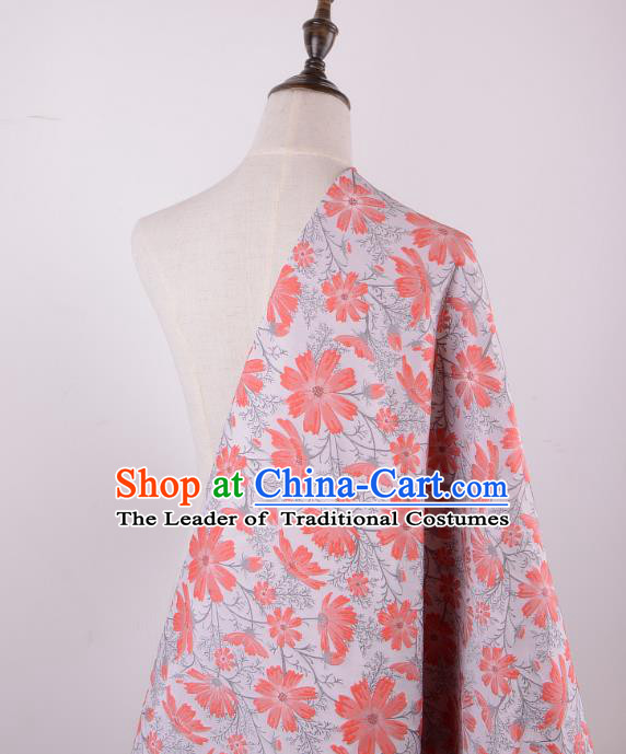 Chinese Traditional Costume Royal Palace Daisy Brocade Fabric, Chinese Ancient Clothing Drapery Hanfu Cheongsam Material