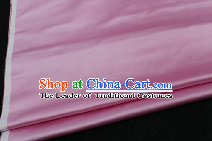 Chinese Traditional Royal Palace Mongolian Robe Pink Satin Brocade Fabric, Chinese Ancient Costume Drapery Hanfu Cheongsam Material