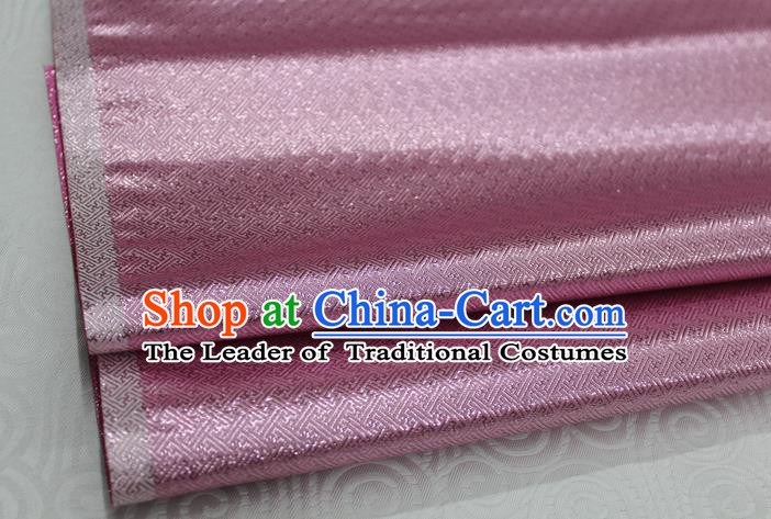 Chinese Traditional Royal Palace Pattern Mongolian Robe Pink Brocade Fabric, Chinese Ancient Emperor Costume Drapery Hanfu Tang Suit Material