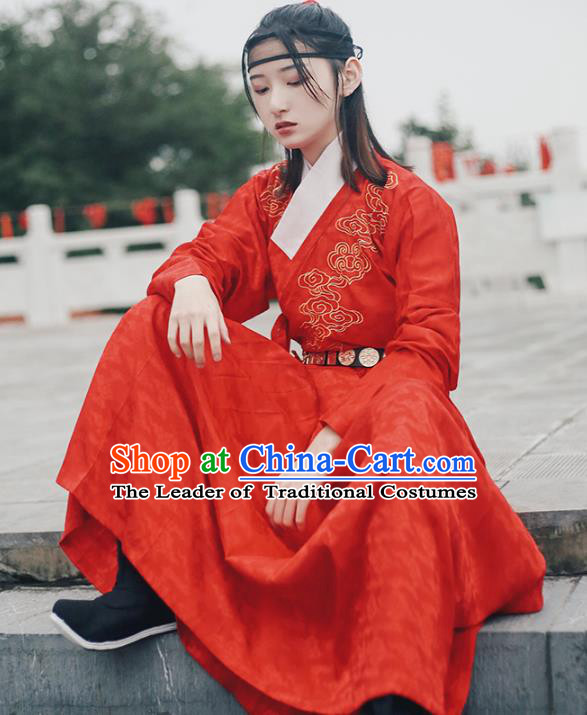 Traditional Chinese Ming Dynasty Swordswoman Clothing Ancient Imperial Bodyguard Hanfu Embroidered Costume for Women