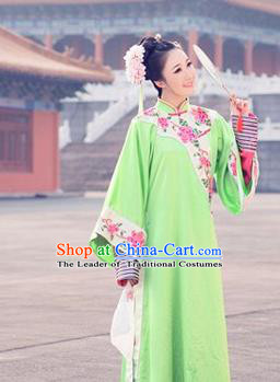 Traditional Ancient Chinese Imperial Consort Costume, Chinese Qing Dynasty Manchu Dress, Cosplay Chinese Mandchous Imperial Princess Embroidered Clothing for Women