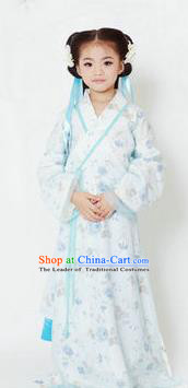 Traditional Ancient Chinese Imperial Princess Children Costume, Chinese Han Dynasty Little Girl Dress, Cosplay Chinese Concubine Hanfu Clothing for Kids