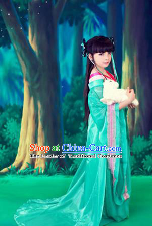 Traditional Ancient Chinese Imperial Princess Children Costume, Chinese Tang Dynasty Little Princess Dress, Cosplay Chinese Princess Embroidered Hanfu Clothing for Kids